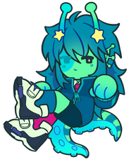 flat colored half body